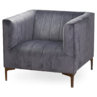 Emily Armchair - Grey Velvet