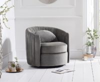 Lou Swivel Chair - Grey